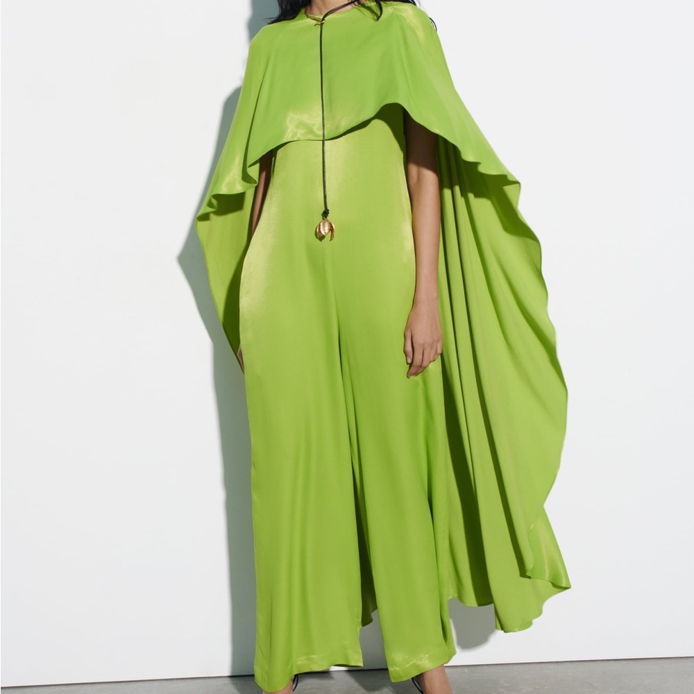 Zara flowing cape jumpsuit. Dubai exclusive. Worn once. 2734/806